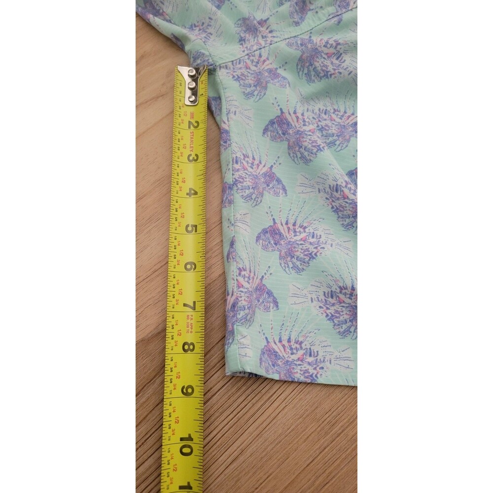 Peter Millar Swim Shorts Mens XL Blue Seaside Trunks Lionfish pattern Mesh - Picture 12 of 13